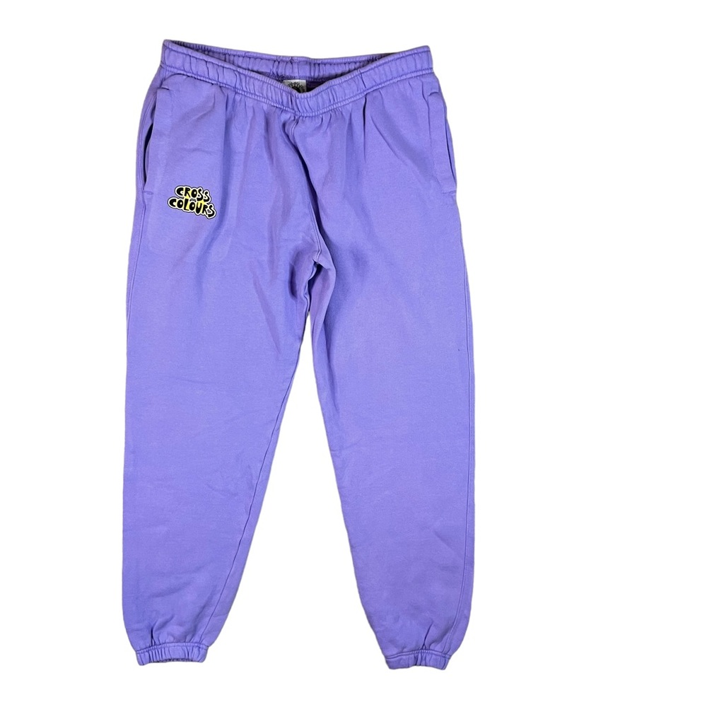 Cross Colours NWT Large Lilac Purple Black Lives Are Loved Sweatpants BLM